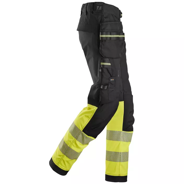 Snickers craftsman trousers 6934, Black/Hi-Vis Yellow, large image number 2