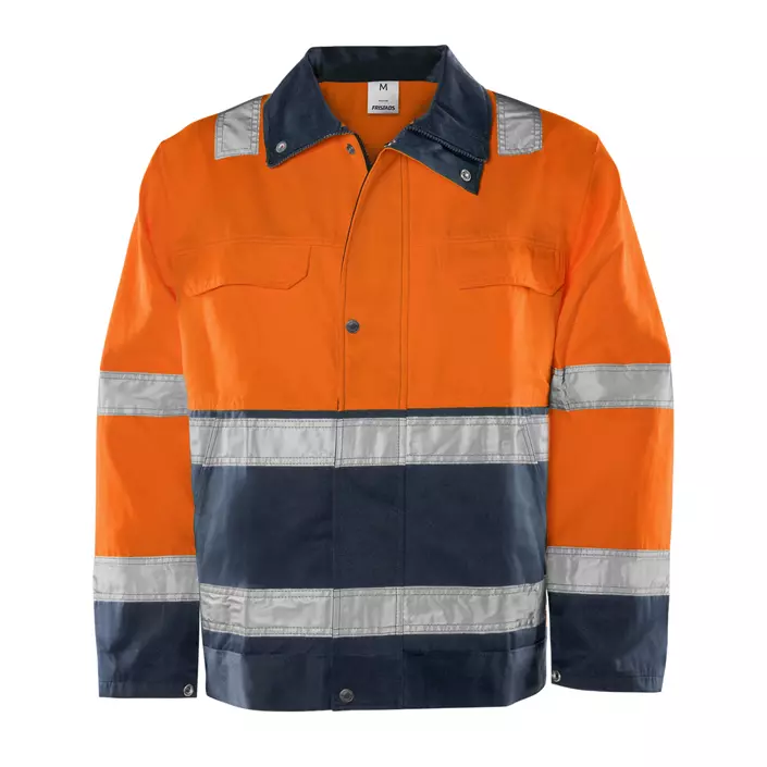 Fristads Arbeitsjacke, Hi-vis Orange/Marine, large image number 0