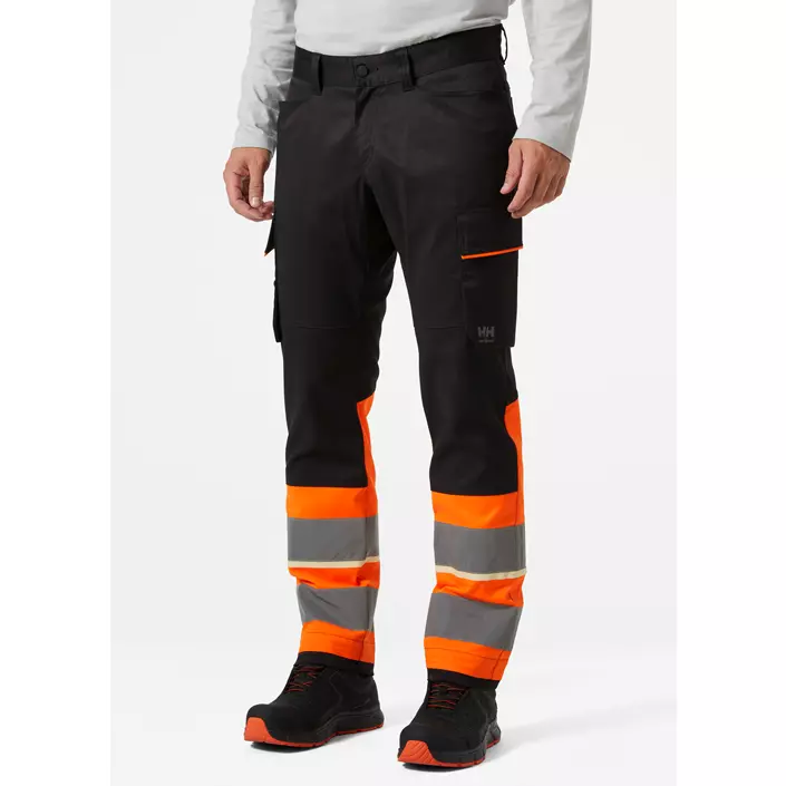 Helly Hansen UC-ME cargo byxa, Varsel Orange/Ebony, large image number 1