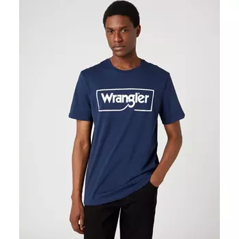 Wrangler Frame Logo T-skjorte, Navy