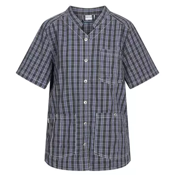 Kentaur short-sleeved women's shirt, Black/Blue checkered
