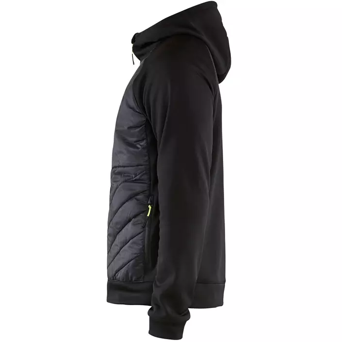 Blåkläder hybrid hoodie, Black/Hi-Vis Yellow, large image number 2