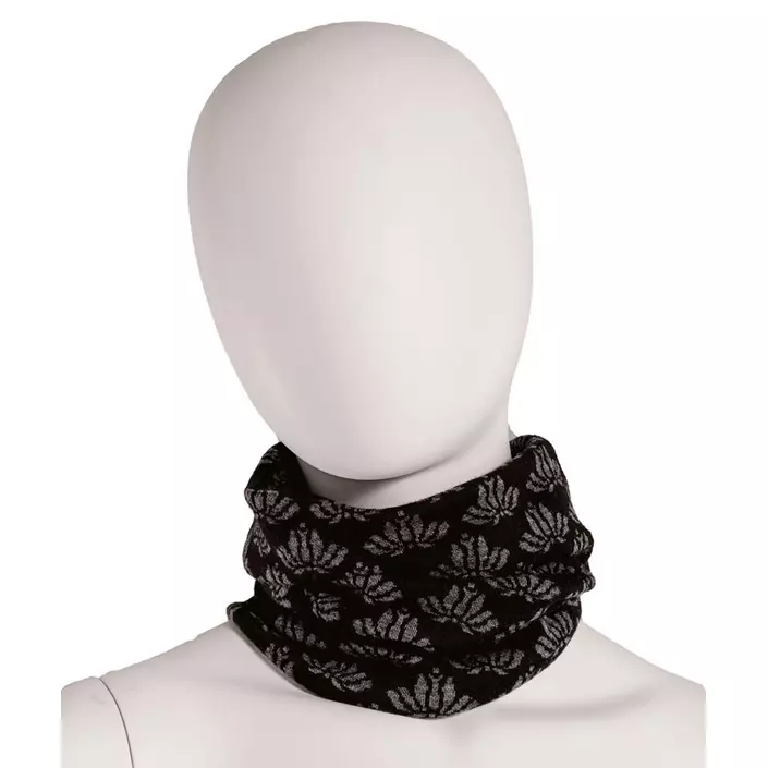 Tranemo FR neck warmer with merino wool, Black/Grey, Black/Grey, large image number 0