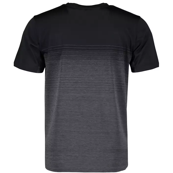 GEYSER seamless stribet T-shirt, Sort, large image number 2