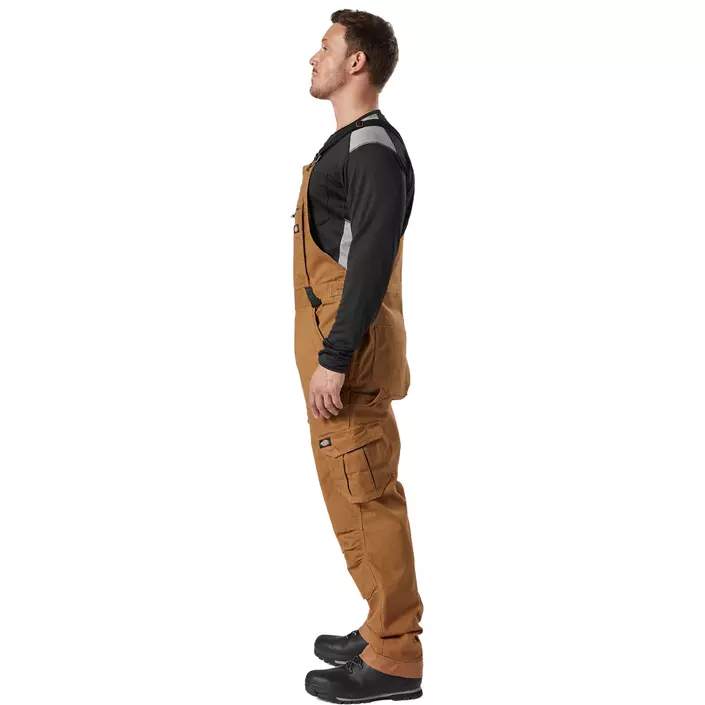 Dickies TechDuck hängselbyxa, Rinsed Brown Duck, large image number 8