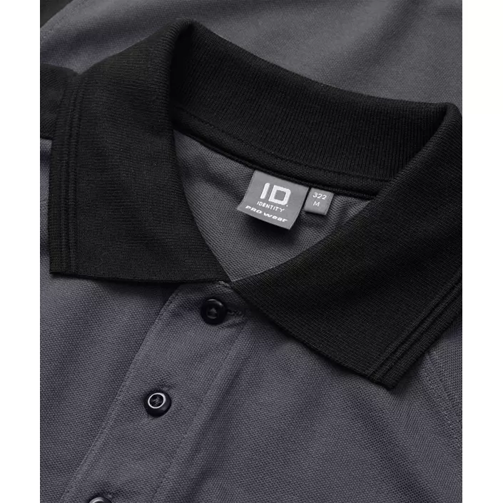 ID Pro Wear kontrast Polo T-skjorte, Silver Grey, large image number 3