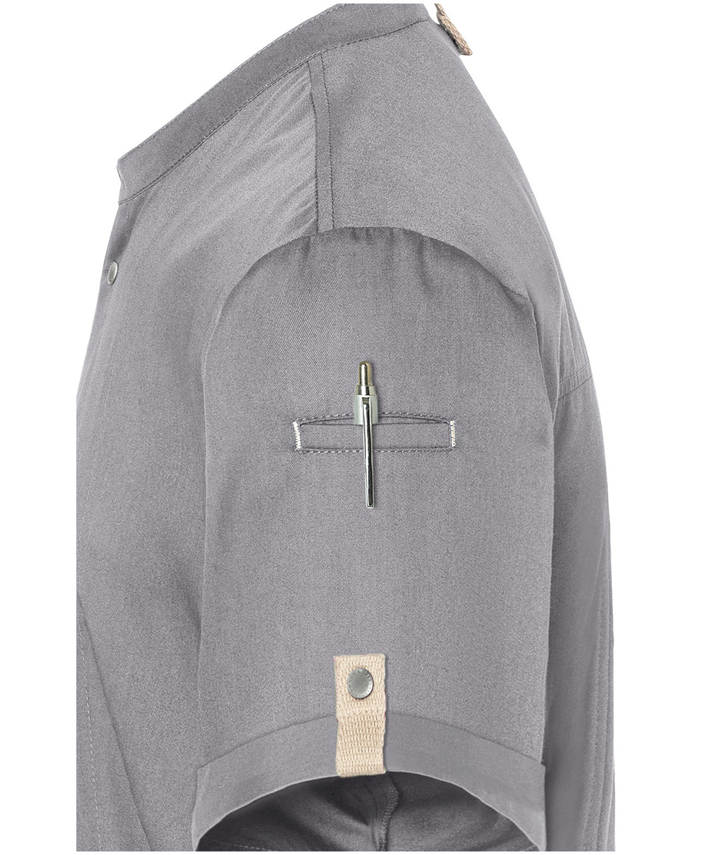 Karlowsky Green-generation short-sleeved chefs jacket, Platinum grey, large image number 7