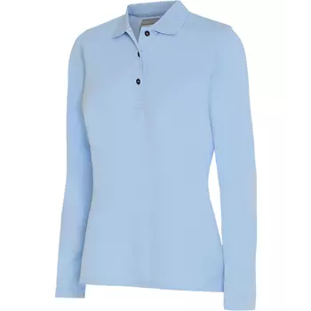 Pitch Stone Langärmliges Damen Poloshirt, Light blue