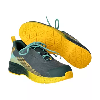 Mascot Customized women's safety shoes S1PS, Forest green/sun yellow