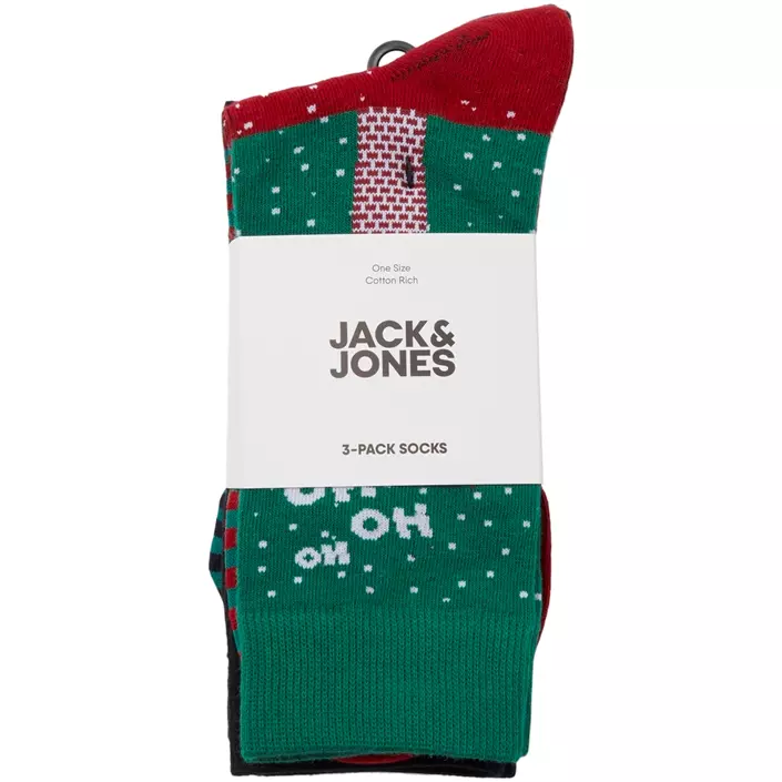 Jack & Jones JACCLIMBING SANTA 3er-Pack Weihnachtsstrümpfen, Scarlet Sage/Sky Captain/Black, Scarlet Sage/Sky Captain/Black, large image number 4