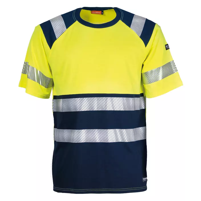 Tranemo FR T-Shirt, Hi-Vis gelb/marine, large image number 0