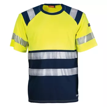 Tranemo FR T-skjorte, Hi-Vis gul/marineblå