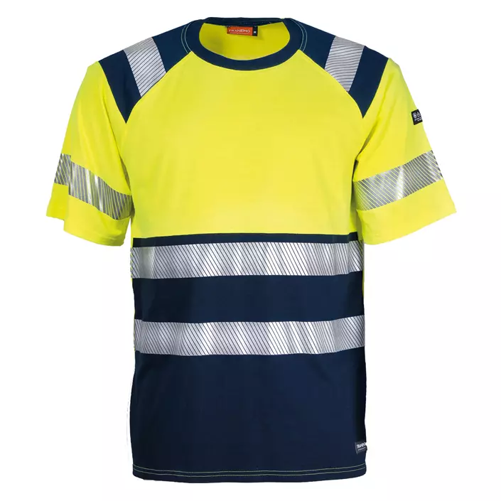 Tranemo FR T-shirt, Varsel yellow/marinblå, large image number 0