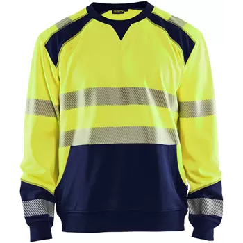 Blåkläder sweatshirt, Hi-Vis gul/marine