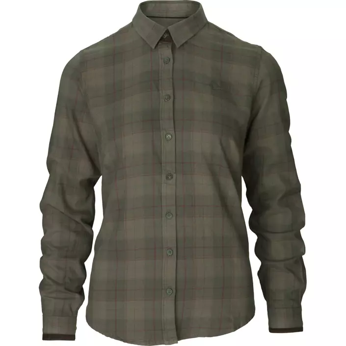 Seeland Range women's flannel shirt, Pine green check, large image number 0