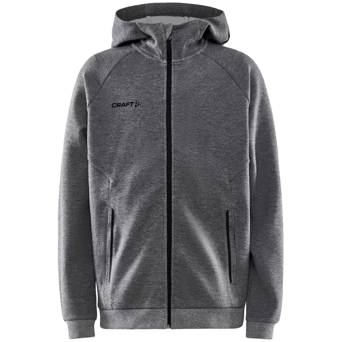Craft Core Soul Full Zip hoodie for kids, Dark Grey Melange, large image number 0
