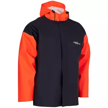 Elka Fishing Xtreme PVC Heavy jacket, Hi-vis Orange/Marine