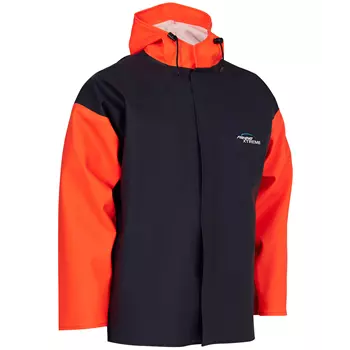 Elka Fishing Xtreme PVC Heavy jakke, Hi-vis Oransje/Marineblå