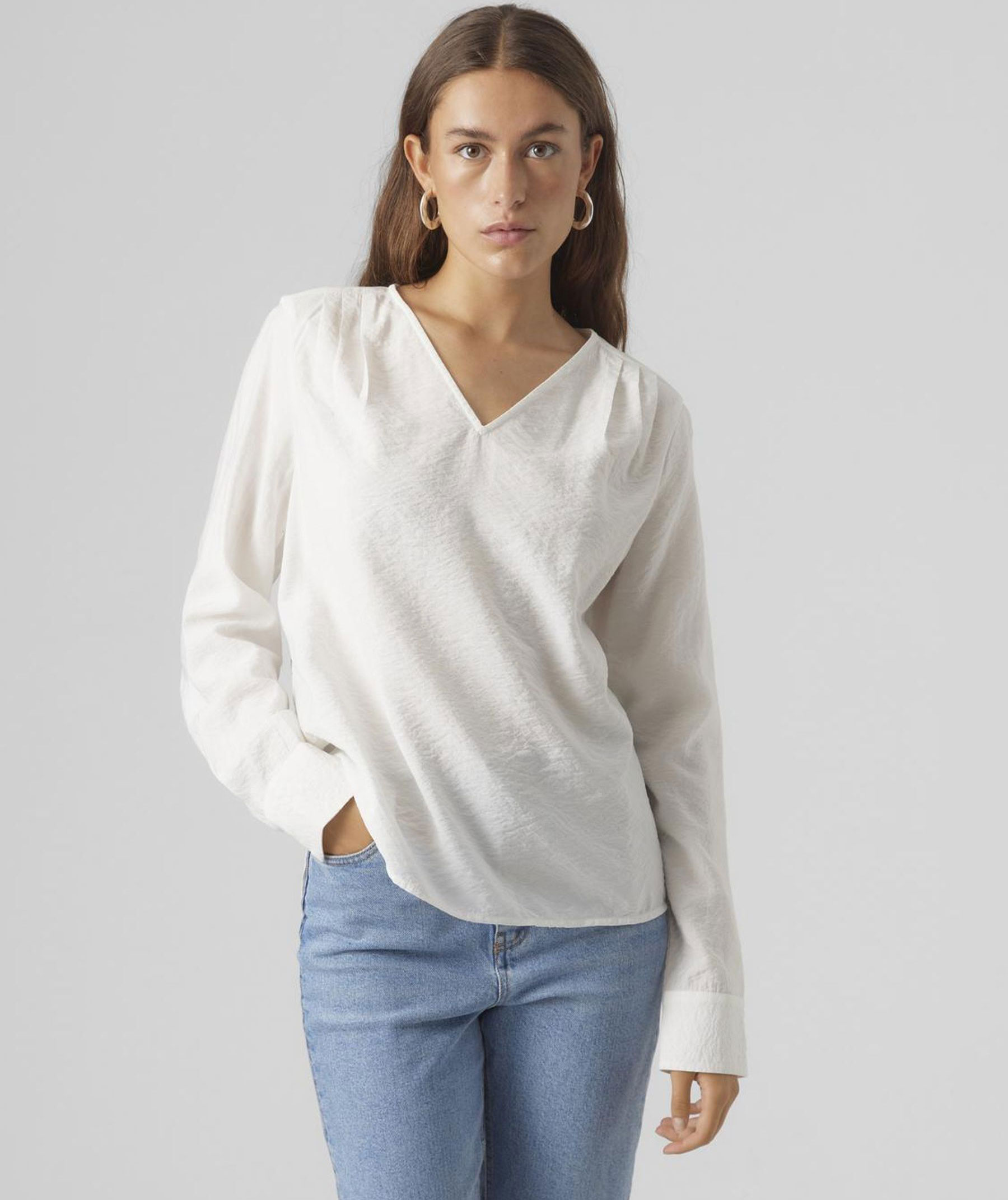 Vero Moda VMLENA dame bluse, Snow White, large image number 4