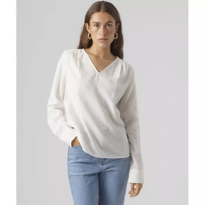 Vero Moda VMLENA blus dam, Snow White, large image number 4