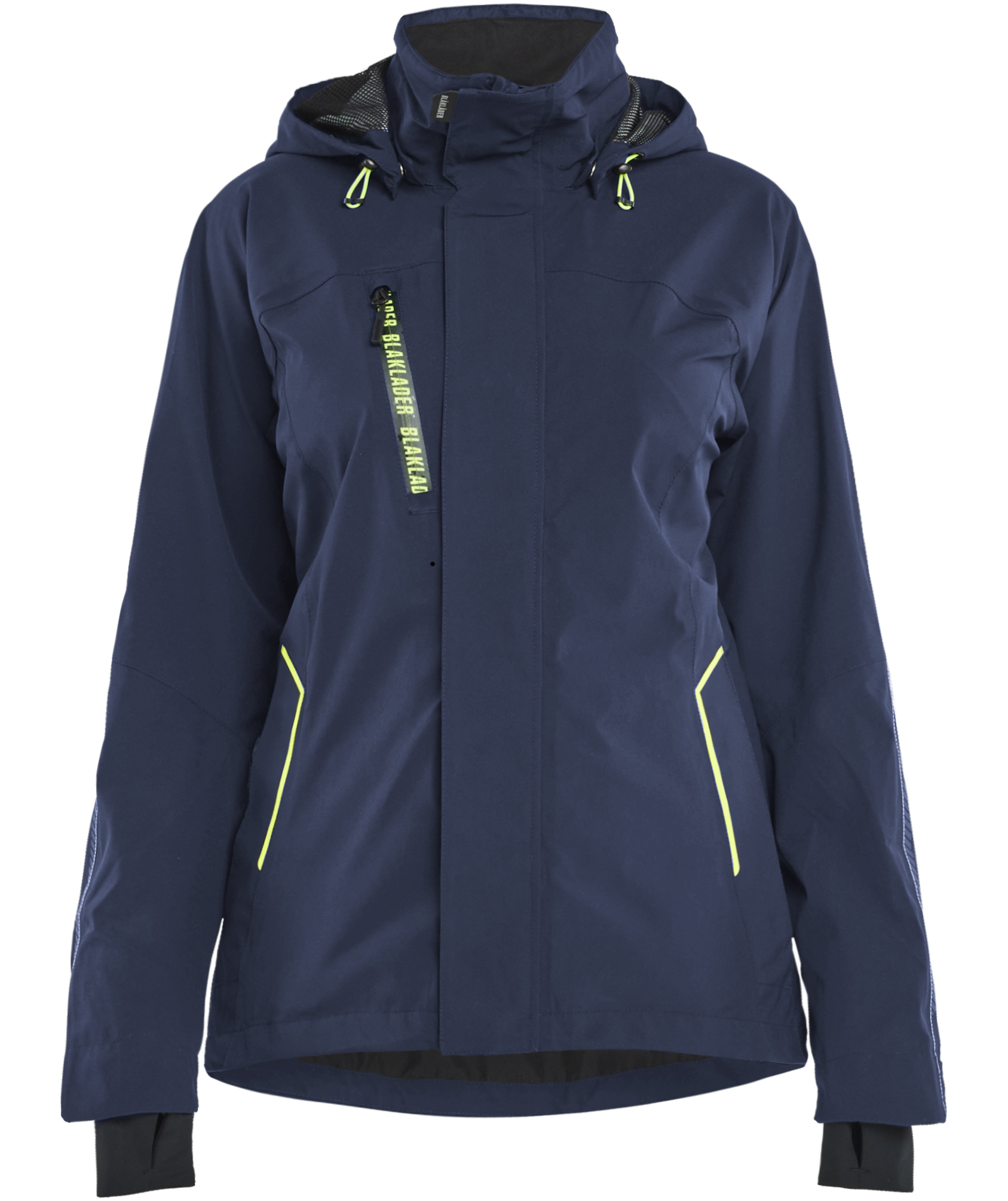 Bl&aring;kl&auml;der women's shell jacket full stretch, Dark Marine/Hi-Vis Yellow, large image number 0