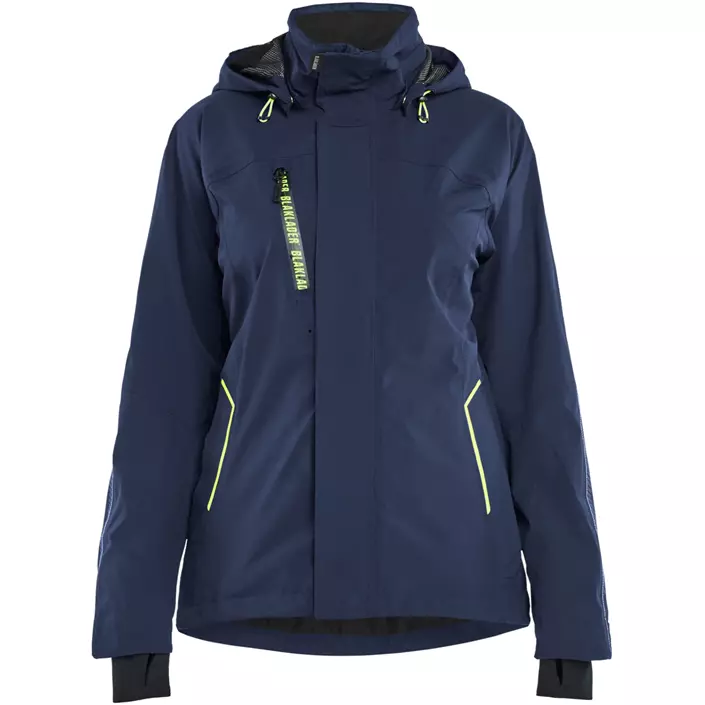 Blåkläder dame skaljakke full stretch, Mørk Marine/Hi-Vis Gul, large image number 0