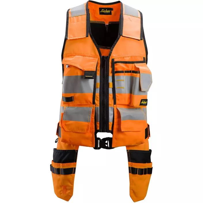 Snickers AllroundWork tool vest, Hi-Vis Orange/Black, large image number 0