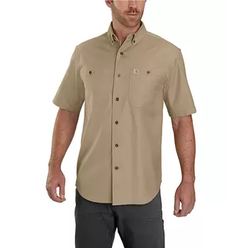 Carhartt Rugged Flex Rigby kortärmad skjorta, Dark khaki