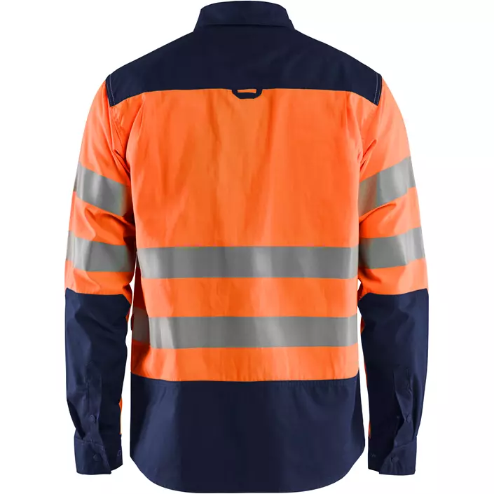 Blåkläder arbejdsskjorte, Hi-Vis Orange/Marine, large image number 1