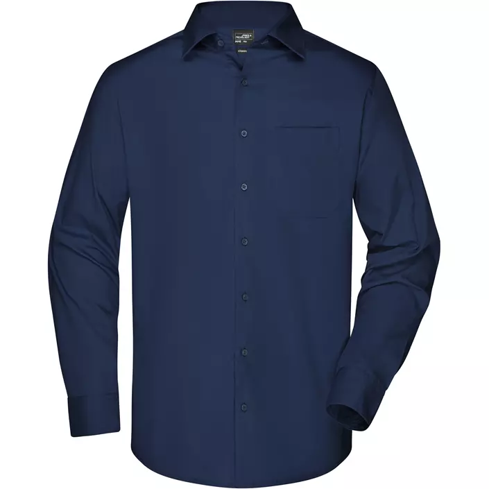 James & Nicholson modern fit  skjorta, Navy, large image number 0