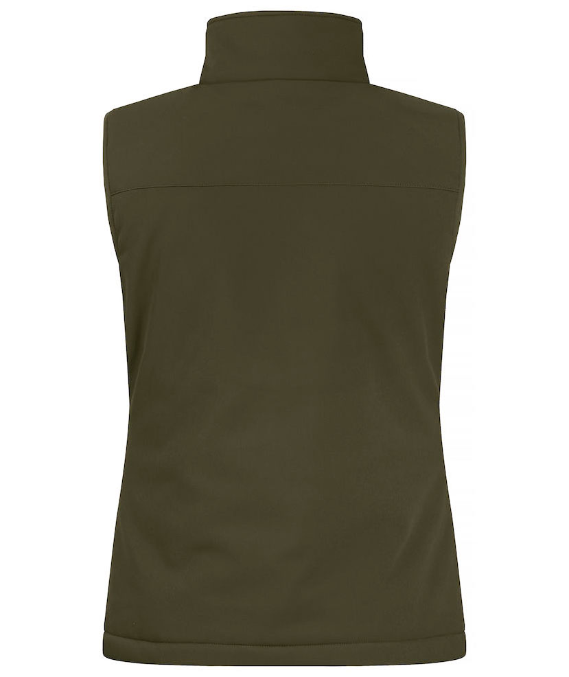 Clique lined women's softshell vest, Fog Green