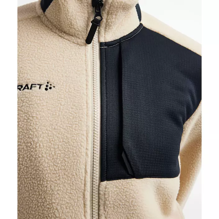 Craft ADV Explore Pile women´s fleece jacket, Ecru-black, large image number 1