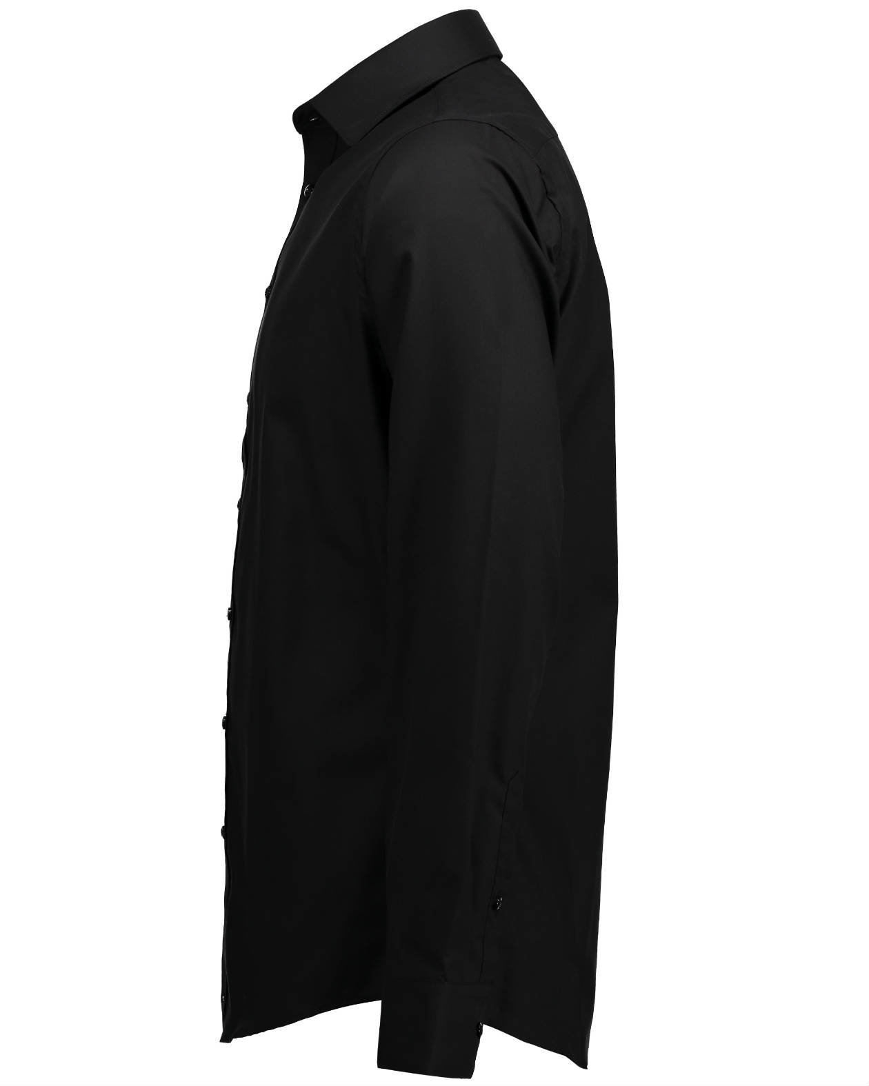 Seven Seas Fine Twill Slim fit skjorte, Sort, large image number 3