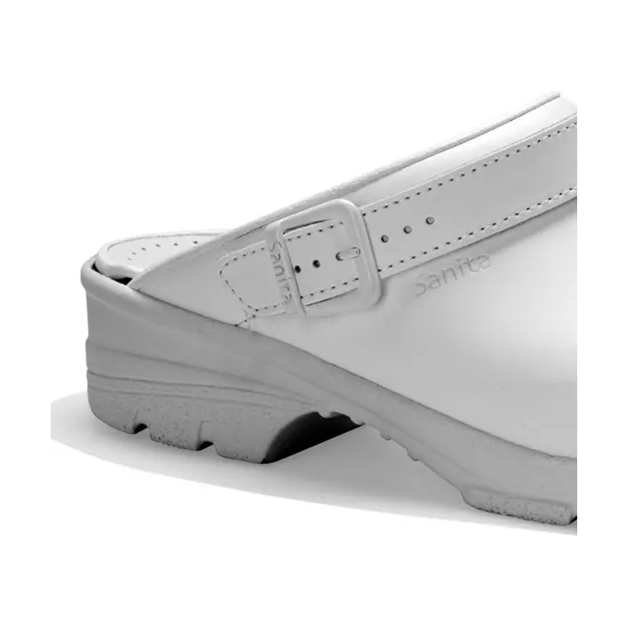 Sanita San Duty safety clogs with heel strap SB, White, large image number 2
