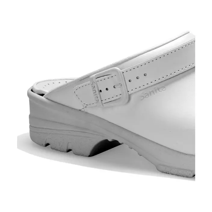Sanita San Duty safety clogs with heel strap SB, White, large image number 2