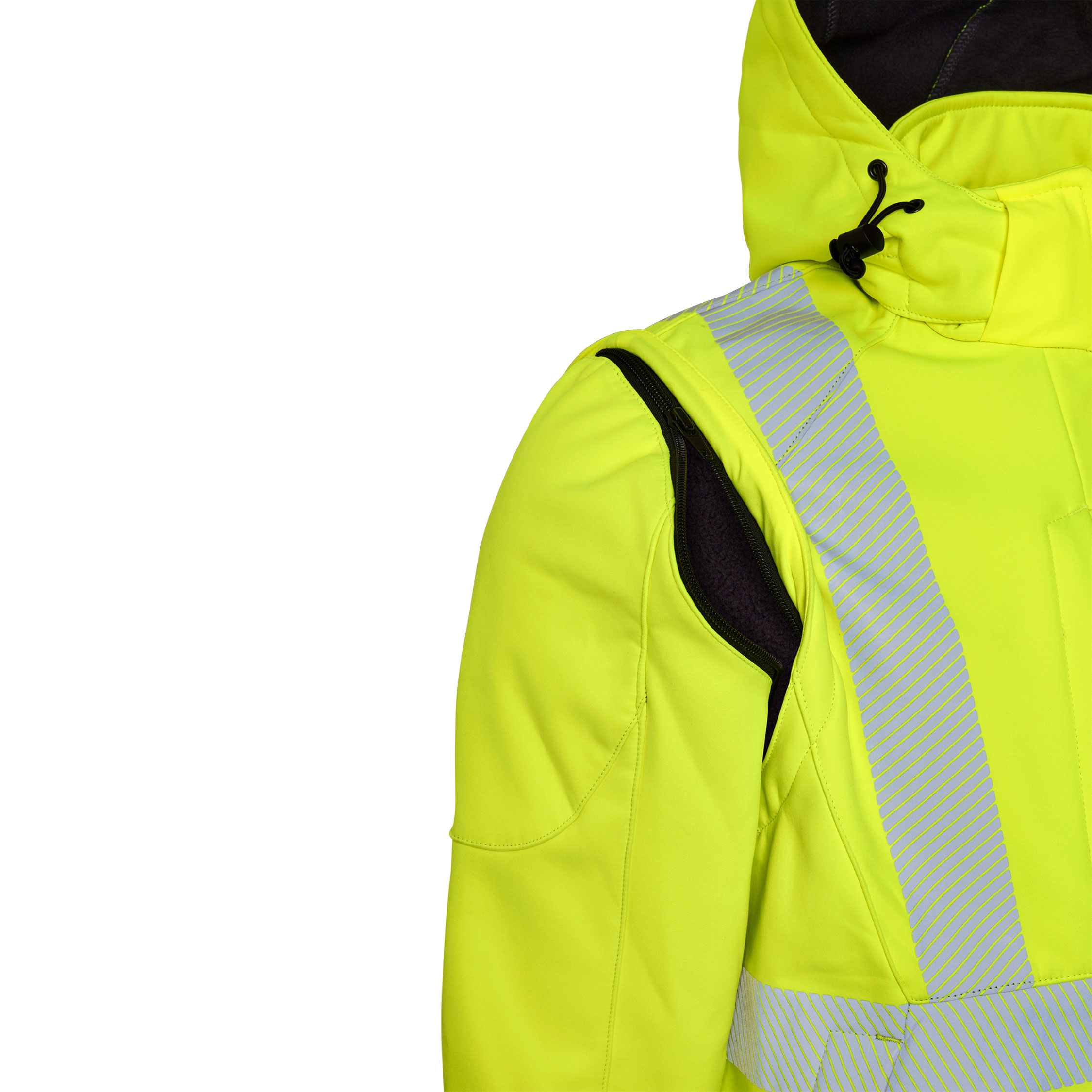 ELKA Visible Xtreme 2-in-1 softshell jacket, Hi-vis Yellow/Black, large image number 3