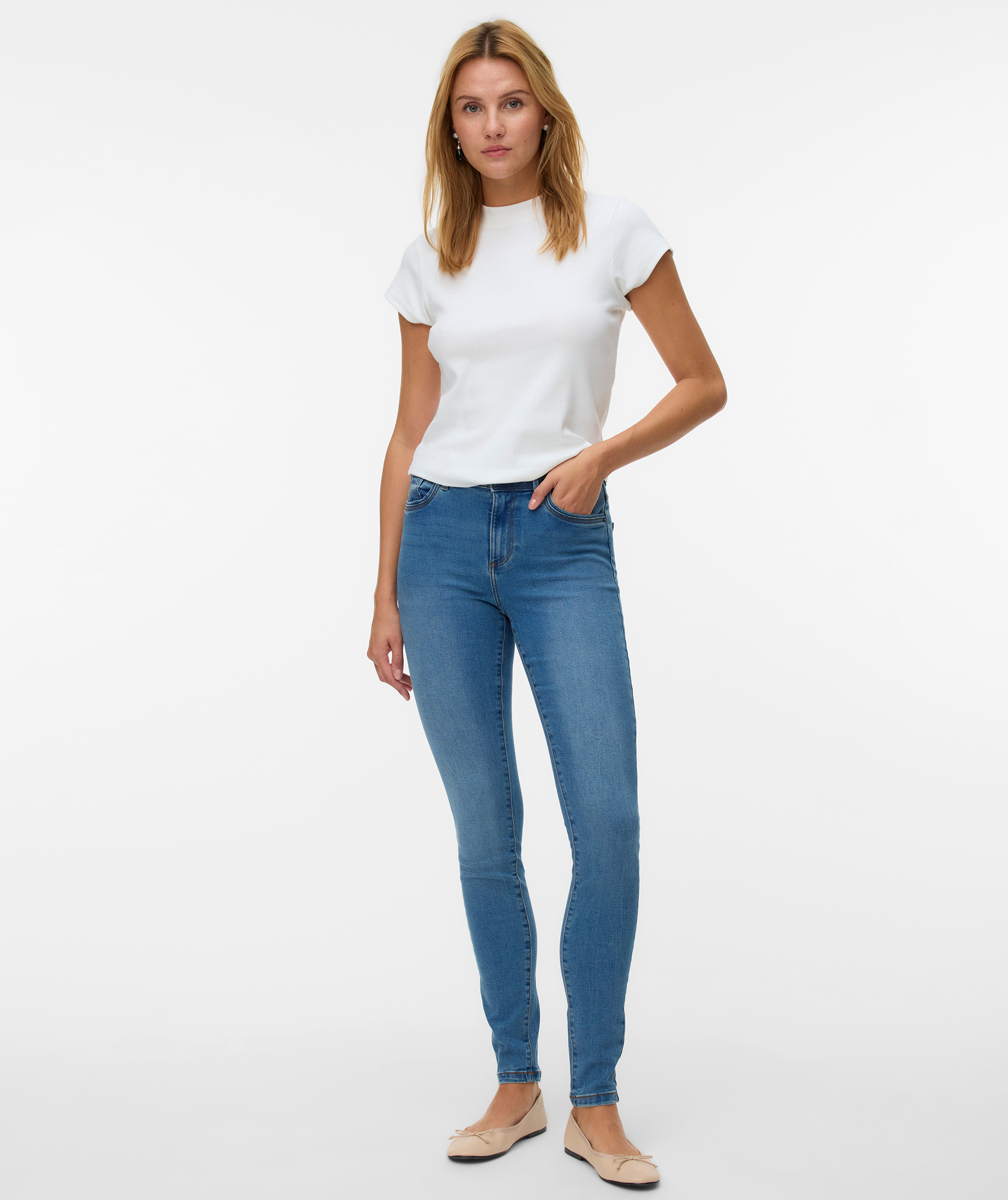 Vero Moda VMTANYA Skinny fit jeans, Medium Blue Denim, large image number 5