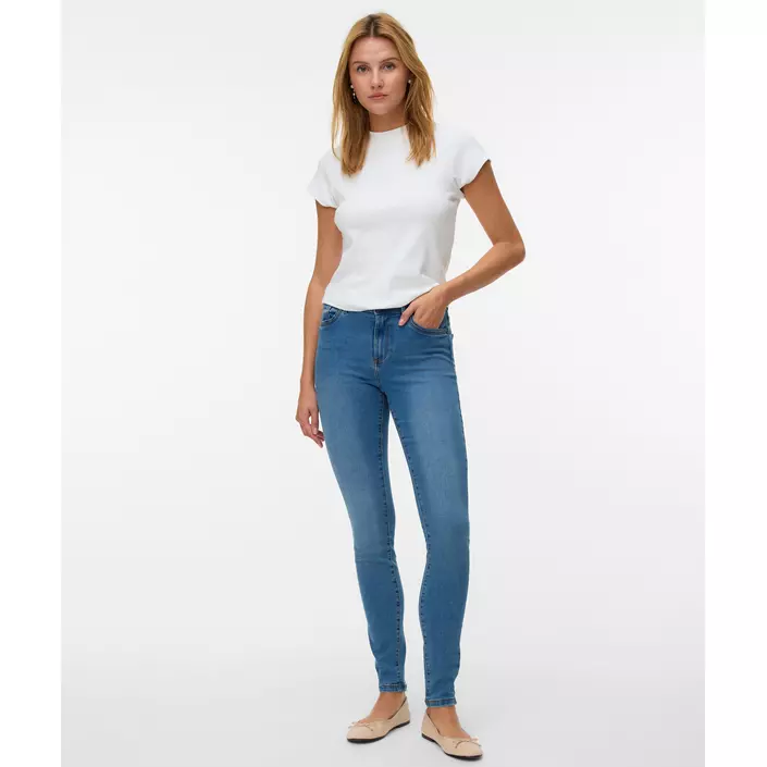 Vero Moda VMTANYA Skinny Fit Jeans, Medium Blue Denim, large image number 5