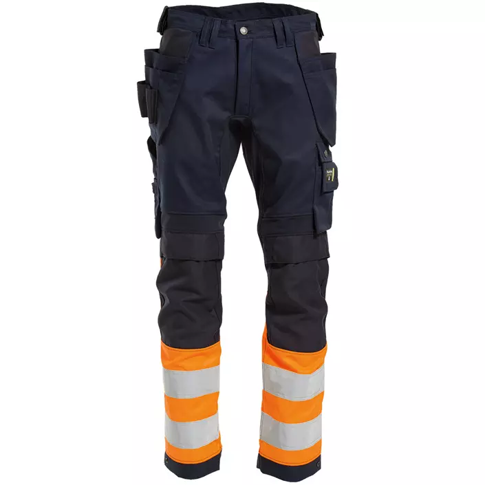 Tranemo Vision HV craftsman trousers, Marine/Hi-Vis Orange, large image number 0