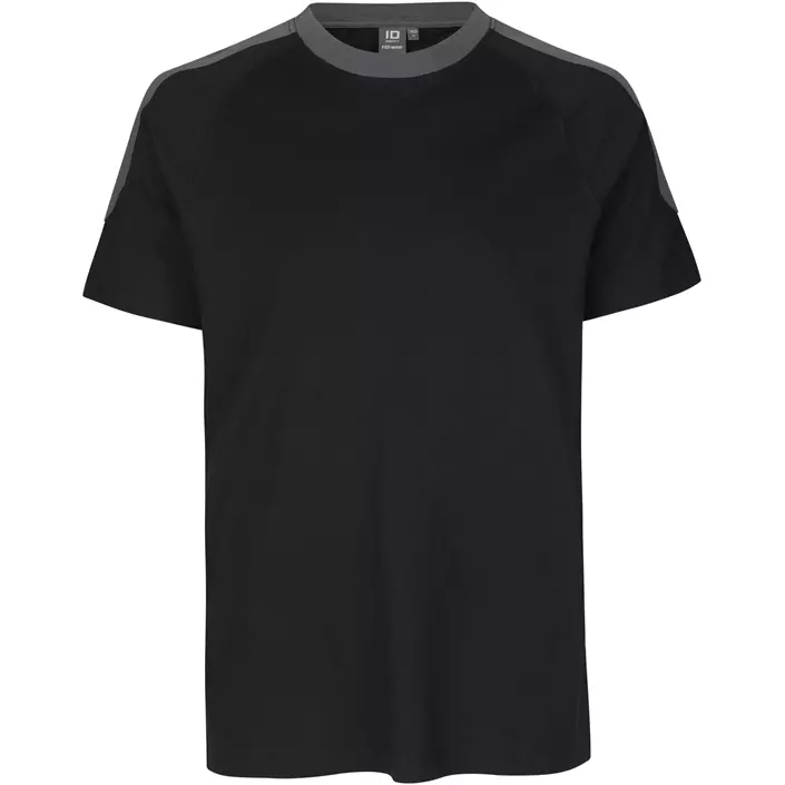 ID Pro Wear kontrast T-shirt, Sort, large image number 0