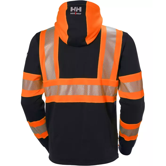 Helly Hansen ICU hoodie with zipper, Hi-vis Orange/Ebony, large image number 1
