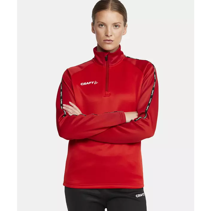 Craft Squad 2.0 women's halfzip training pullover, Bright Red-Express, large image number 1