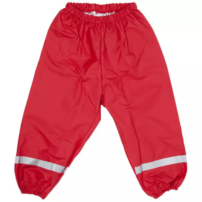 Elka PU kids rain trousers, Red, large image number 0
