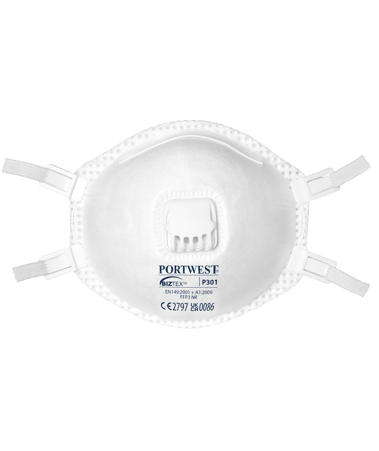 Portwest 10-pack adjustable dust mask FFP3 with valve, White, White, large image number 0