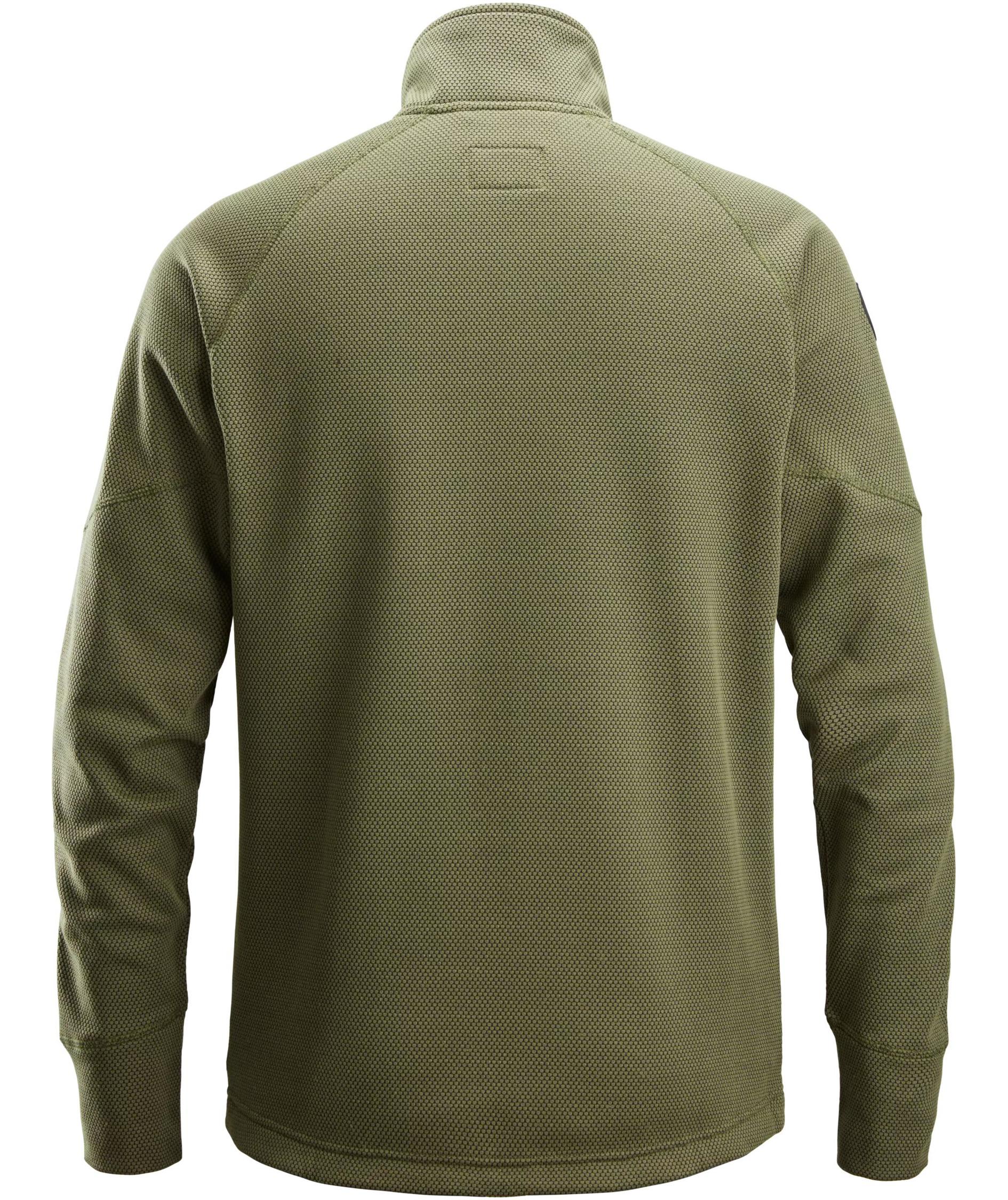 Snickers FlexiWork fleece cardigan 8042, Khaki Green/Black