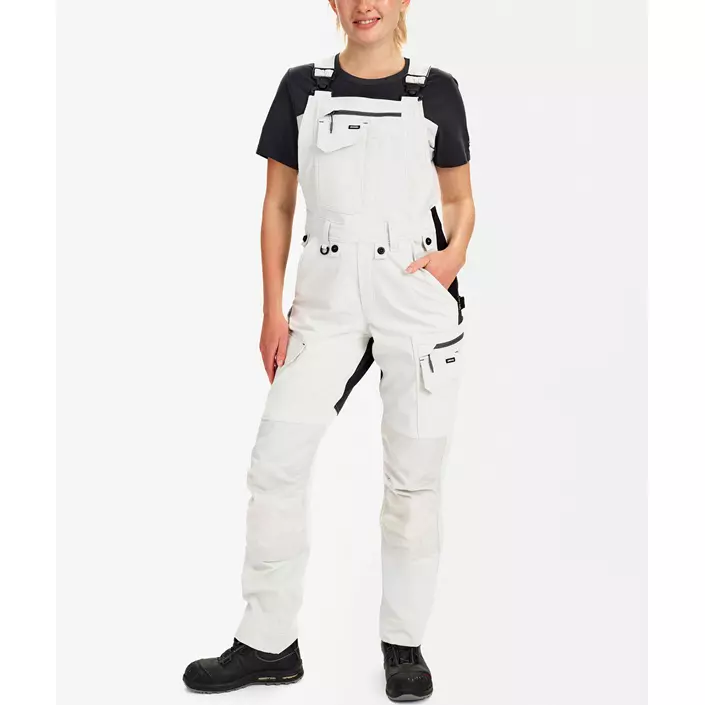 Engel Entire hängselbyxa full stretch dam, Bone White/Anthracite Grey, large image number 2