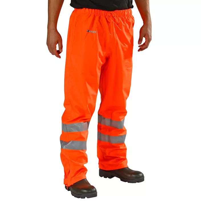 Ocean PU Comfort Stretch rain trousers, Hi-vis Orange, large image number 0