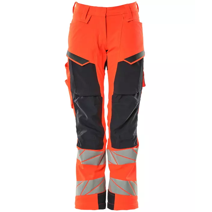 Mascot Accelerate Safe women's work trousers full stretch, Hi-Vis Red/Dark Marine, large image number 0