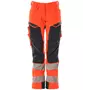 Mascot Accelerate Safe women's work trousers full stretch, Hi-Vis Red/Dark Marine