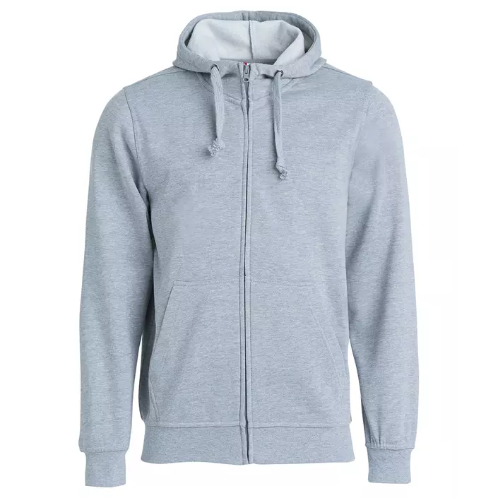 Clique Basic Hoody Full Zip hoodie med blixtlås, Gråmelerad, large image number 0